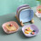 10-Pc Square Plastic Dinner Plate Set with Storage Rack – Lightweight, Multifunctional Serving Dishes for Home 2