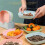 10-Pc Square Plastic Dinner Plate Set with Storage Rack – Lightweight, Multifunctional Serving Dishes for Home 3