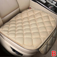 (Beige) Car Seat Covers Plush Anti Scratch Automotive Seat Protector Cushion Auto Seat