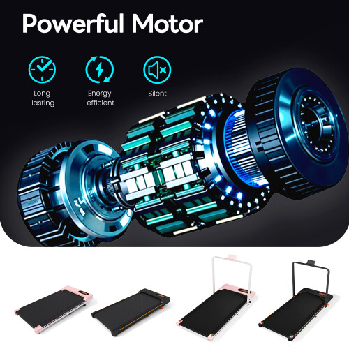 Folding Treadmill 1-10km/h LED Display Pink 2