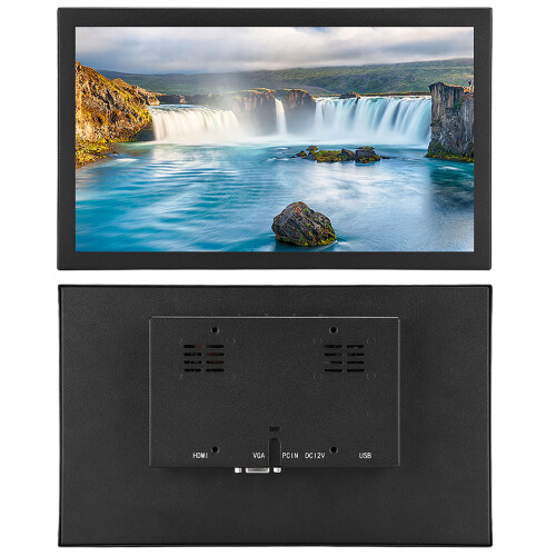 Οθόνη αφής Full HD για υπολογιστή HDMI VGA Είσοδος USB IPS Οθόνη ασφαλείας Διπλά ηχεία 1