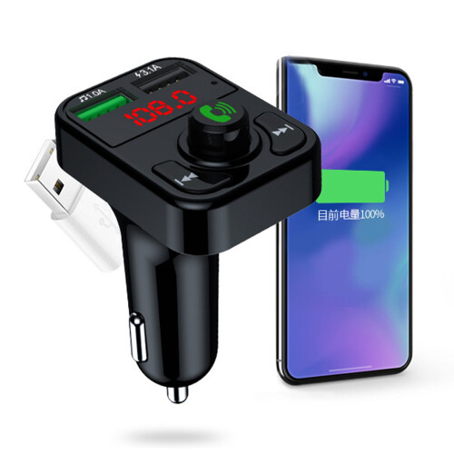 Πομπός FM με Bluetooth, Κλήσεις Handsfree, Ροή μουσικής, Διπλές θύρες φόρτισης USB, Ενίσχυση 1
