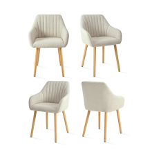 (Beige, Set of 4) Goeurvant Dining Chairs