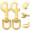 2pcs Brass Swivel Snap Hooks Flag Pole Belt Rope Clips 2