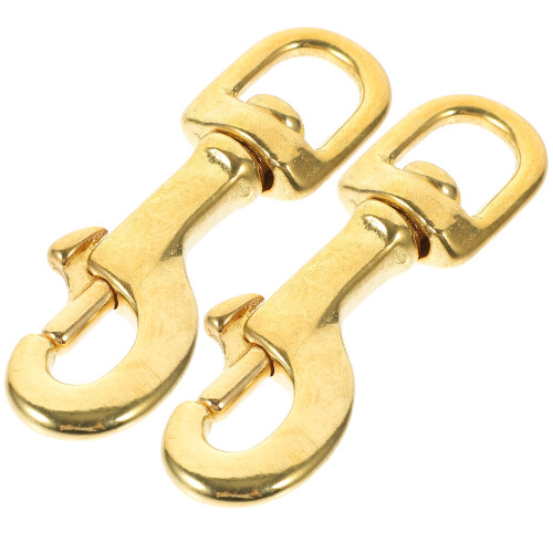2pcs Brass Swivel Snap Hooks Flag Pole Belt Rope Clips 2