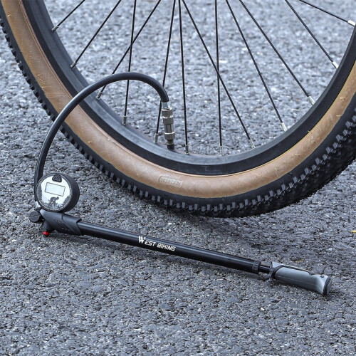 Αντλία ποδηλάτου WEST BIKING, αντλία αέρα υψηλής πίεσης 300PSI με ψηφιακό μετρητή, 2