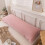 Housse de coussin long en polyester hypoallergénique rose 5