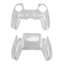 Slanke controllerhoes voor PS5, beschermende behuizing met ultratransparante en niet-vergelende achterkant, eenvoudig te installeren, duurzame hoes