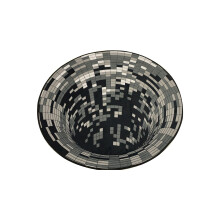 Non-Slip Round Area Rug, Optical Illusion Floor Mat For Home Office Decor, Geometric Pattern Carpet With Disco Super Soft Rug Easy To Clean Using