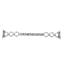Adjustable Premium Metal Straps With Elegant O Link Design, Bling Bracelet For Apple Watch42Mm44Mm45Mm49Mm Sizes No Tool Needed Resize Sparkling