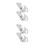 4 Pcs Bicycle Tail Hook Aluminum Alloy Universal 9