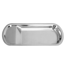 Stainless Steel Vanity Tray, Mirror-polished Silverware And Decorative Jewelry Storage For Solid Cosmetics Organizer, Durable (Oval)