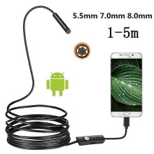 Borescope Usb Inspection Camera Hd Adjustable 1-5m long hard wire directly connected to mobile phone
