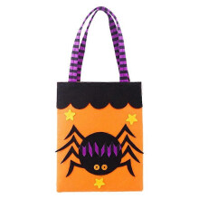 (spider) Halloween Decorations Halloween Bag Cute Bat Skeleton Pumpkin Ghost Spider Non-woven Gift Bags,halloween Trick