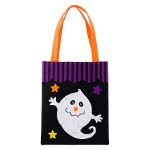 (ghost) Halloween Decorations Halloween Bag Cute Bat Skeleton Pumpkin Ghost Spider Non-woven Gift Bags,halloween Trick