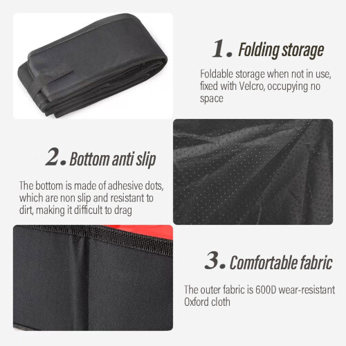 (red, L) Portable Cat Litter Box - Leakproof & Collapsible 1