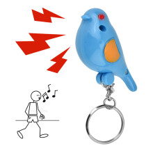 LED Bird Whistle Key Finder with Voice Control Blue