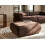 Beliani Ottoman SALLA Fabric Dark Brown 2