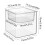 Mini acvariu din plastic transparent cu capac, cub de 15 cm 3