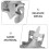 2Pcs Metal Automatic Candle Extinguisher Snuffer Silver for Home Use 7