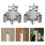 2Pcs Metal Automatic Candle Extinguisher Snuffer Silver for Home Use 10