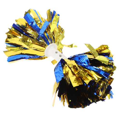 2Pcs Cheerleading Pom Poms with Easy-Handle Plastic Design 2