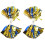 2Pcs Cheerleading Pom Poms with Easy-Handle Plastic Design 4