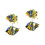 2Pcs Cheerleading Pom Poms with Easy-Handle Plastic Design 6
