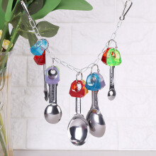Chewing Parrot Bird Toy Plastic Cage Hanging Perch Decoration Vibrant & Durable
