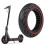 Pneu sólido off-road de 10 polegadas (10x2,50) para patinete elétrico Ninebot Max G30, vermelho. 2