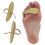 1pair Crescent Shaped Chamois Leather Toe Props, Comfortable Elasticated Toe Loop 7