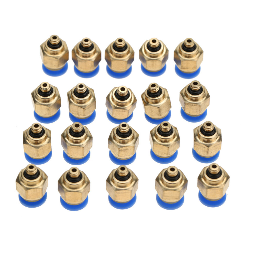 6mm OD Tube Push Fit Male Threaded Connectors