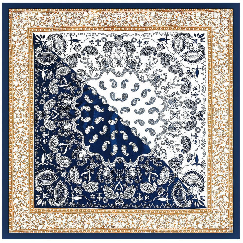 Stort firkantet satengskjerf 90x90cm 2