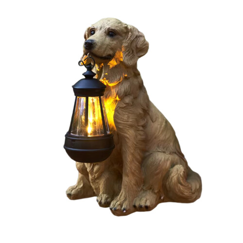 Hundstaty utomhus solcellsdriven LED-harts gräsmatta ornament 1
