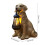 Hundstaty utomhus solcellsdriven LED-harts gräsmatta ornament 3