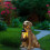 Hundstaty utomhus solcellsdriven LED-harts gräsmatta ornament 6