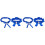 2Sets Strumpfbänder Dunkelblau Schmuck Schleifen Set 2