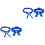 2Sets Strumpfbänder Dunkelblau Schmuck Schleifen Set 3