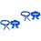 2Sets Strumpfbänder Dunkelblau Schmuck Schleifen Set 4
