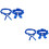 2Sets Strumpfbänder Dunkelblau Schmuck Schleifen Set 6