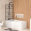 NES Home Nes Home 1700mm x 850mm Left Hand L Shaped Bath, Front Panel & Grid Screen 1