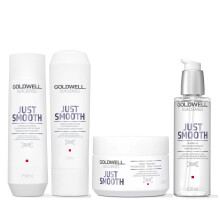 Goldwell Dualsenses Just Smooth Taming Shampoo 250ml, Conditioner 200ml, 60sec Treatment 200ml, Oil 100ml