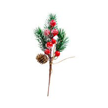 Tiges de baies rouges pour une adorable décoration de Noël, branches de pin artificielles pour une ambiance festive de Noël, d'anniversaire et