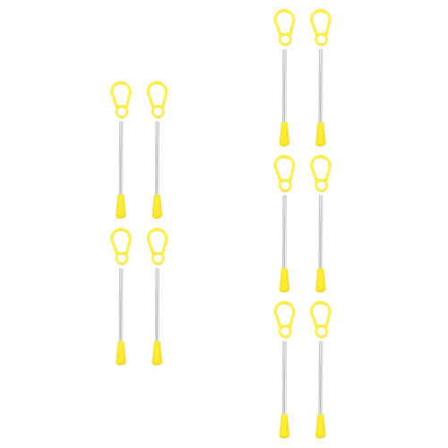 10Pcs Crisp Sound Triangle Iron Mallets with Comfortable Grip Yellow 2
