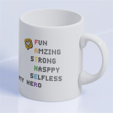 Cană de conștientizare a sănătății mintale: Cană cadou personalizată cu umor unic, cană de cafea ceramică de 11 oz, design cu gură largă