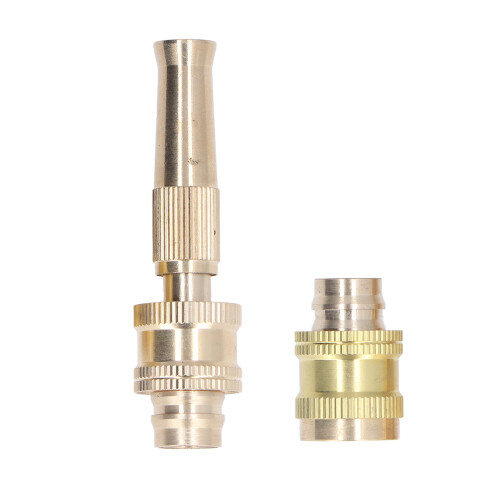 Brass Water Hose Nozzle with Rotatable Spray Control