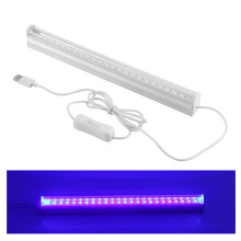 Plug-and-play Blacklight-bjælke med 4M kabel og tænd/sluk-knap, magnetisk installation af sort lys Uv-A dekorativ belysning til forestillinger,