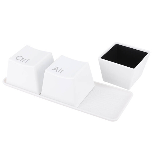 Functional Food-Grade Material, Creative Tableware Design, White Innovative Set For Home And Office Use 2
