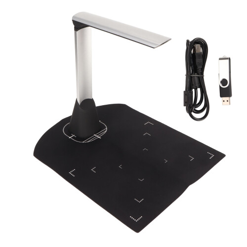 Foldable Document Camera with Multi-Language OCR, Real-Time Projection and Video Recording, High Resolution Capture for Windows Users Up to A4Size