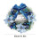 Artificial Christmas Wreath with Bow Blue 3